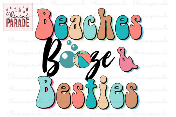 Beaches Booze Besties: Your Ultimate Summer Vibe Clipart