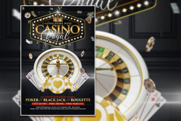 Black Gold Casino Royal Poster Template: Your Invitation to Elegance