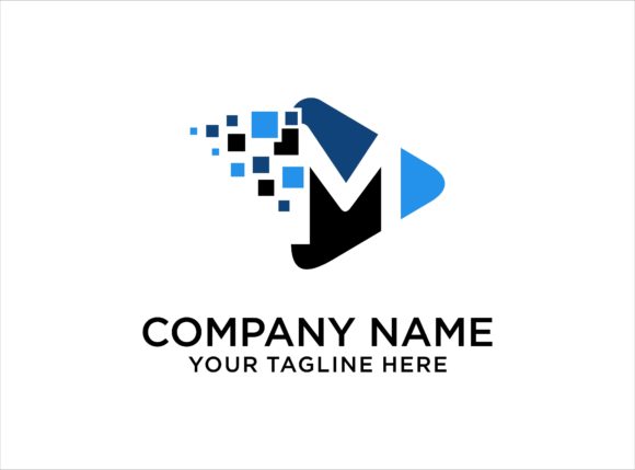 Create a sleek, modern monogram with a Letter M Digital Logo Design Template.