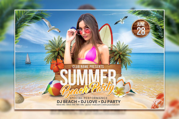 Create Eye-Catching Summer Party Posters & Flyers