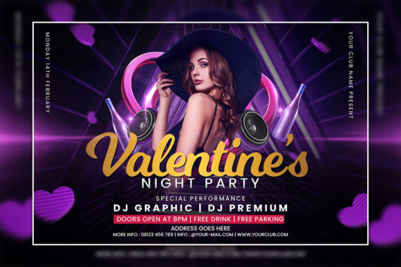 Create Stunning Invitations with Our Valentine's Flyer Template