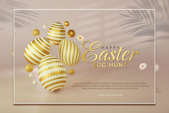 Modern Easter Egg Hunt Flyer Template