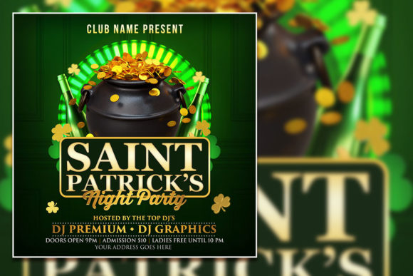 Modern Saint Patricks Social Media Post & Flyer Design