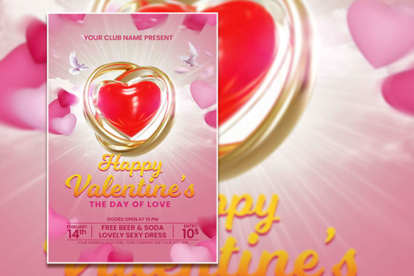 Modern Style Valentine's Poster Template