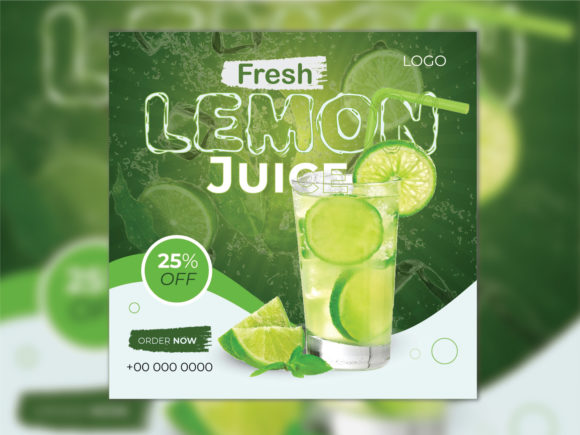 Summer Fresh Food Social Media Post Template: Editable Design