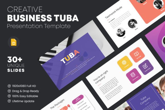 Tuba Google Slides Template: A Modern Design Foundation